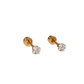 Aros Puntos De Luz Zirconio de 3mm a 7mm Cuadrado Chapados en oro 18kl - Miniatura 1