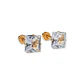Aros Puntos De Luz Zirconio de 3mm a 7mm Cuadrado Chapados en oro 18kl - Miniatura 10