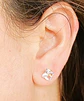 Aros Puntos De Luz Zirconio de 3mm a 7mm Cuadrado Chapados en oro 18kl - Miniatura 11