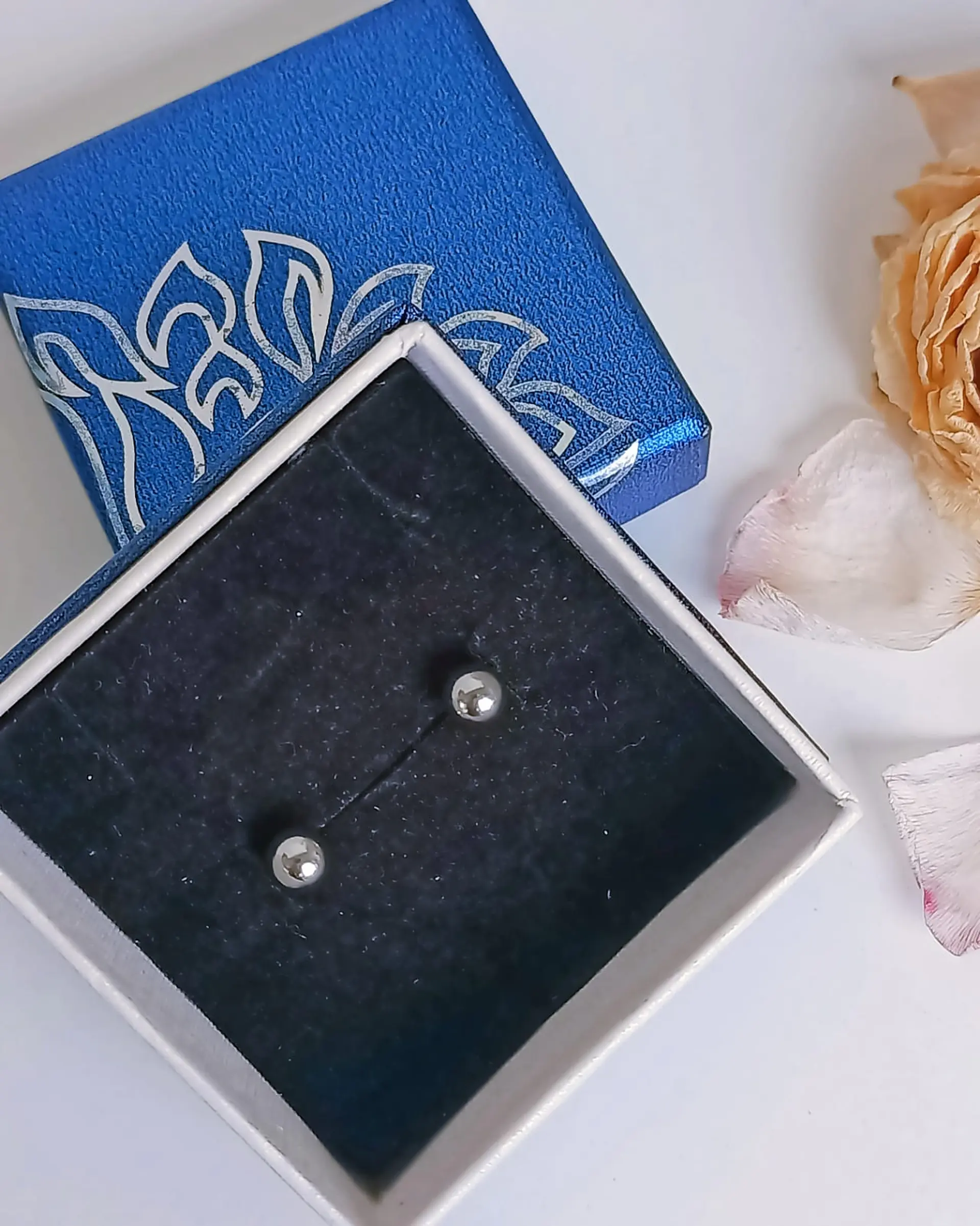 Pendientes Esferas plateadas de 3mm a 8 mm hipoalergénicos  9