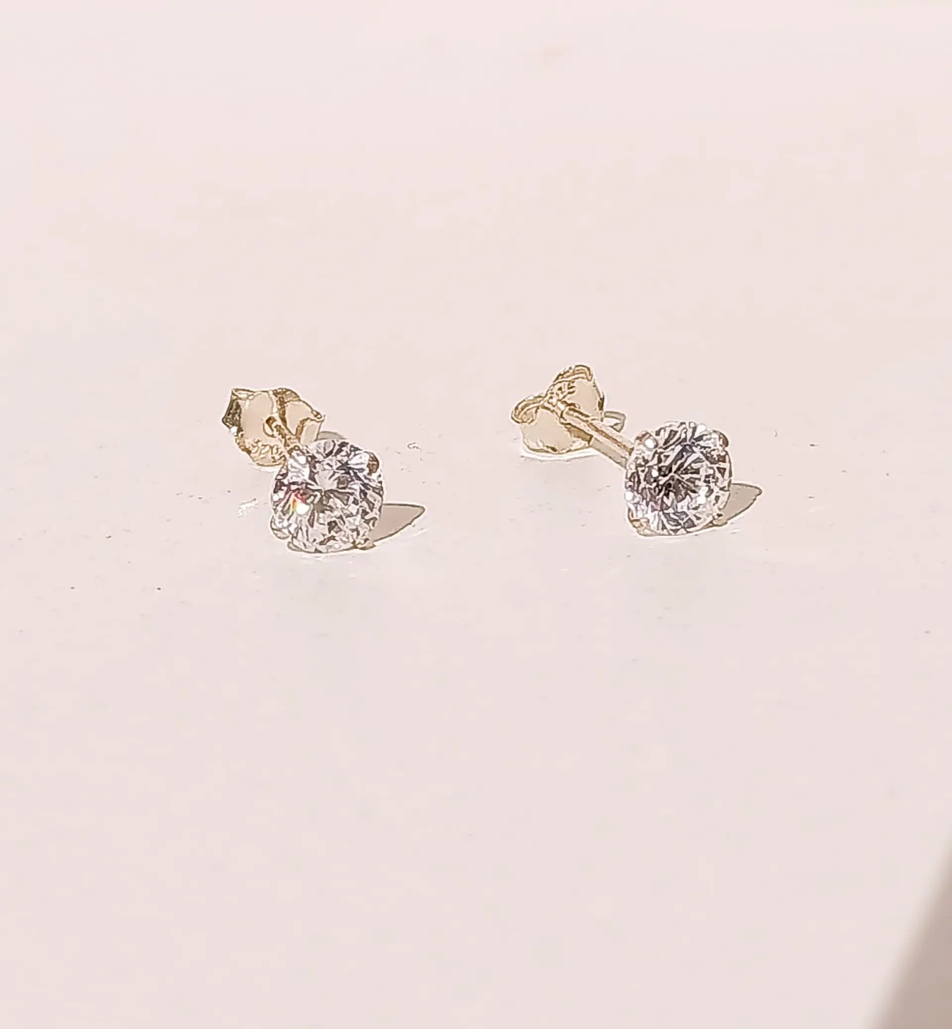 Pendientes Aretes Aros Puntos Luz En Plata 925 Zirconia 5mm 7
