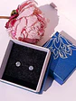 Pendientes Aretes Aros Puntos Luz En Plata 925 Zirconia 5mm - Miniatura 2