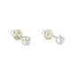 Pendientes Puntos de Luz En Plata ley 925 Zirconia 3mm - Miniatura 1