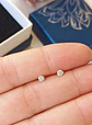 Pendientes Puntos de Luz En Plata ley 925 Zirconia 3mm - Miniatura 2