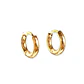 Argollas Huggies chicas 8mm enchapadas en oro 18kl  - Miniatura 1
