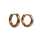 Argollas Huggies chicas 8mm enchapadas en oro rosa 18kl  - Miniatura 1