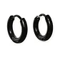 Argollas Huggies 8mm color negro hipoalergénicas - Miniatura 1