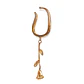 Aro Largo Rosa Sin Perforaciones earcuff Unidad chapado en oro 18k - Miniatura 3