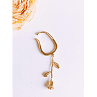 Aro Largo Rosa Sin Perforaciones earcuff Unidad chapado en oro 18k 6