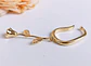 Aro Largo Rosa Sin Perforaciones earcuff Unidad chapado en oro 18k - Miniatura 7