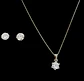 Pack san valentin set de joyas punto luz plata ley cadena veneciana  - Miniatura 3