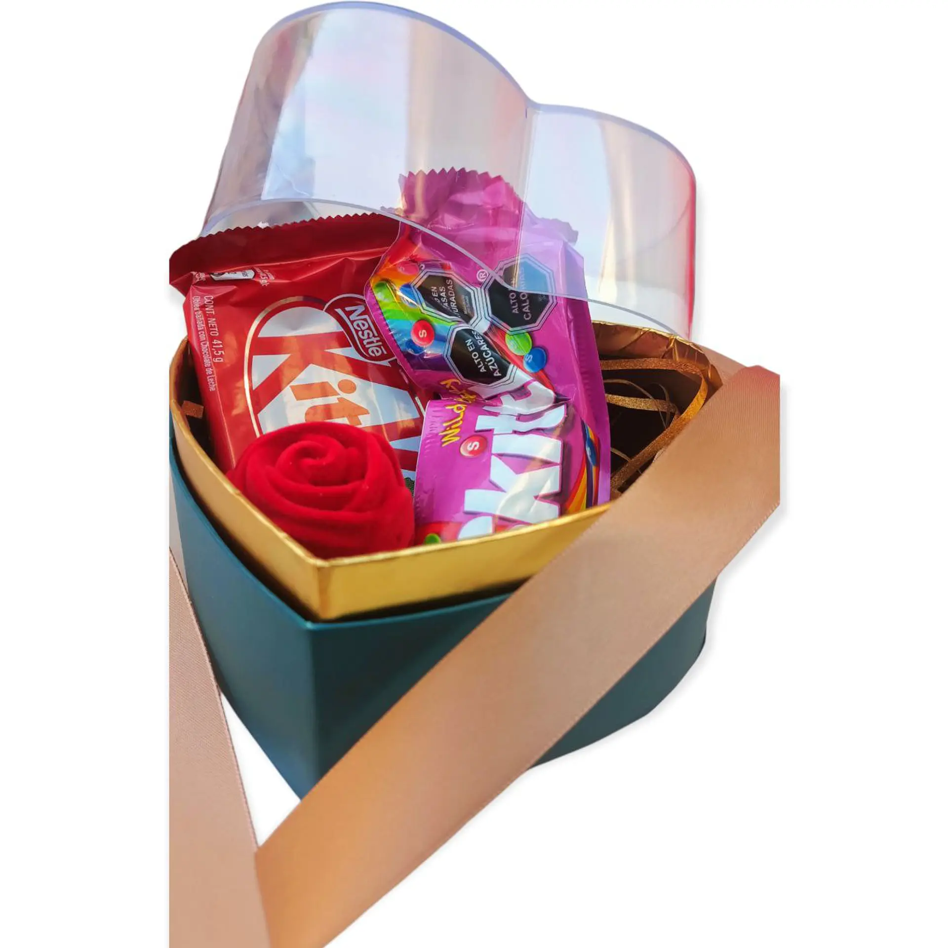  Baul con forma de corazon tapa acrilica regalo celebraciones San Valentin 5