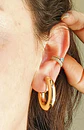 Aros Sin Perforacion Argollas Chunky Bañadas En Oro - Miniatura 3