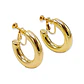 Aros Sin Perforacion Argollas Chunky Bañadas En Oro - Miniatura 1