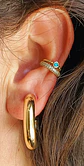 Aros Sin Perforacion Argollas Chunky Bañadas En Oro - Miniatura 8
