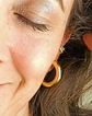 Aros Sin Perforacion Argollas Chunky Bañadas En Oro - Miniatura 9
