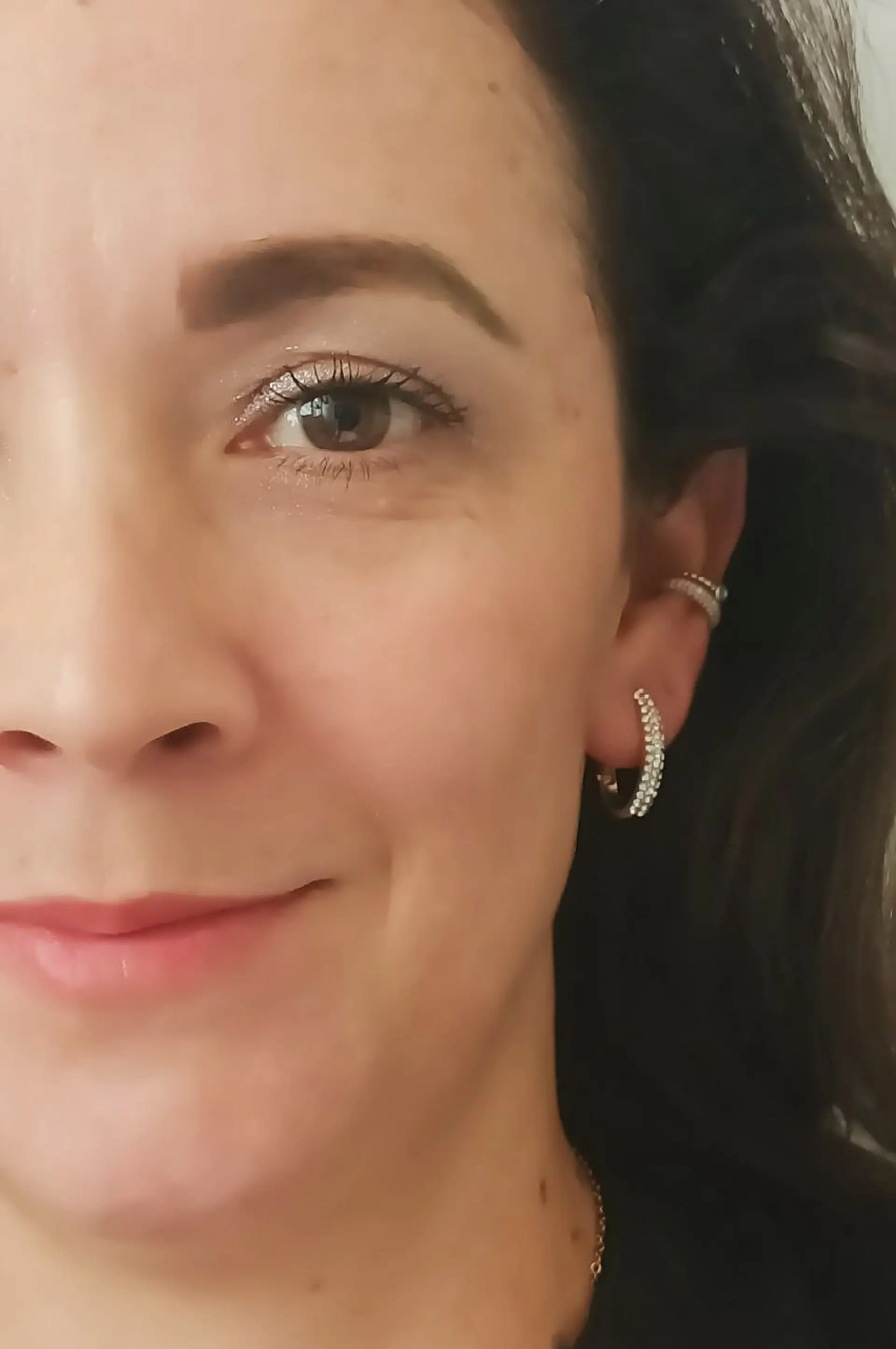 Aros Sin Perforación Argollas Circonios incrustados tipo pavé Bañadas En Oro 18k 6