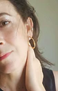 Aros Sin Perforación Argollas Finas Relieve Bañadas En Oro - Miniatura 3