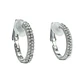 Aros Sin Perforacion Argollas Finas Zirconios Bañado Plata - Miniatura 1