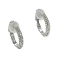 Aros Sin Perforacion Argollas Finas Zirconios Bañado Plata - Miniatura 6