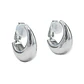 Aros Sin Perforación Argollas Chunky small Bañadas En Plata - Miniatura 1