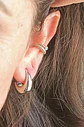 Aros Sin Perforación Argollas Chunky small Bañadas En Plata - Miniatura 6