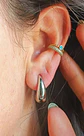 Aros Sin Perforación Argollas Chunky small Bañadas En Plata - Miniatura 7