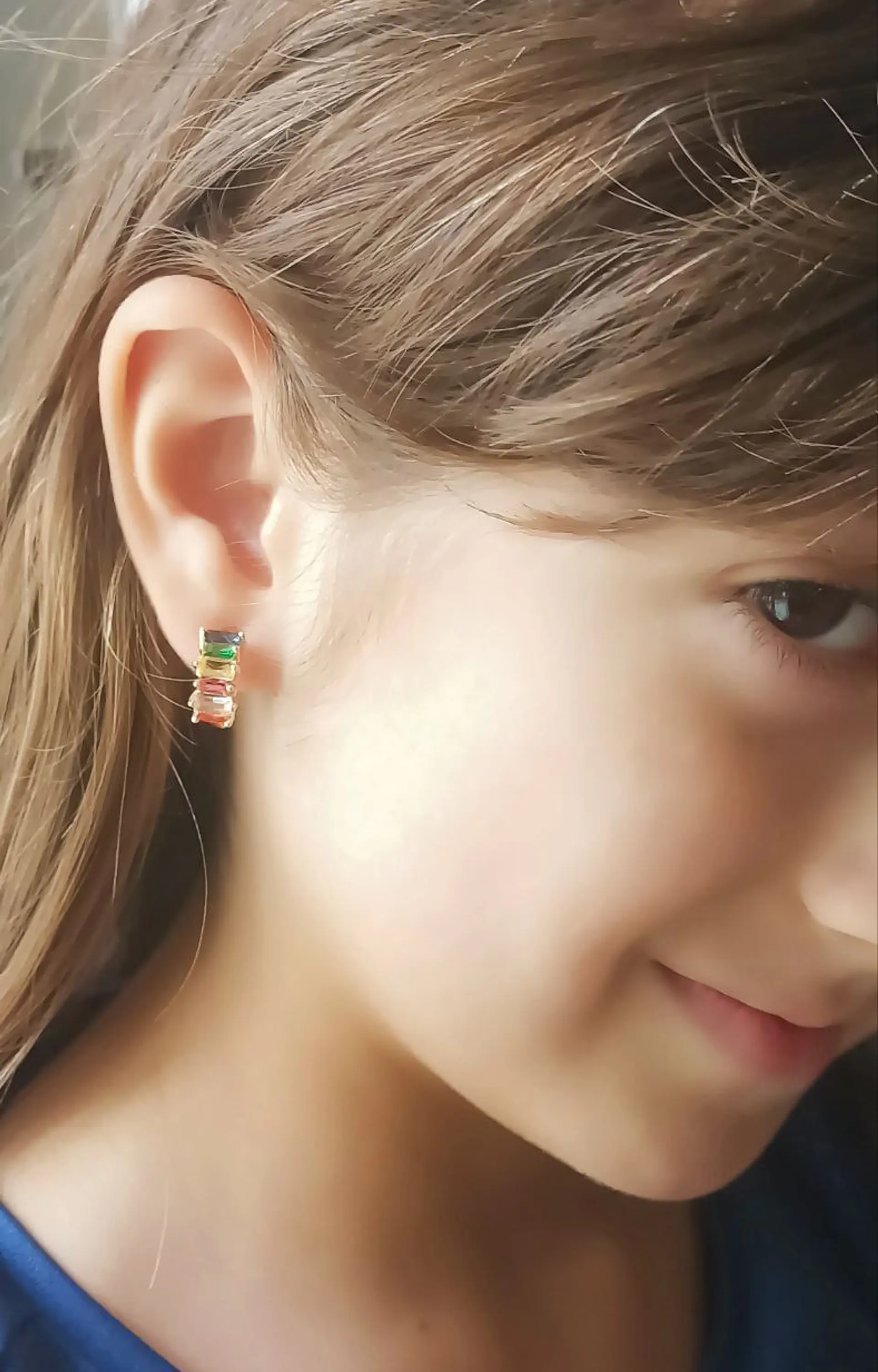 Aros Sin Perforacion Huggies Zirconia Cubicas Colores 3