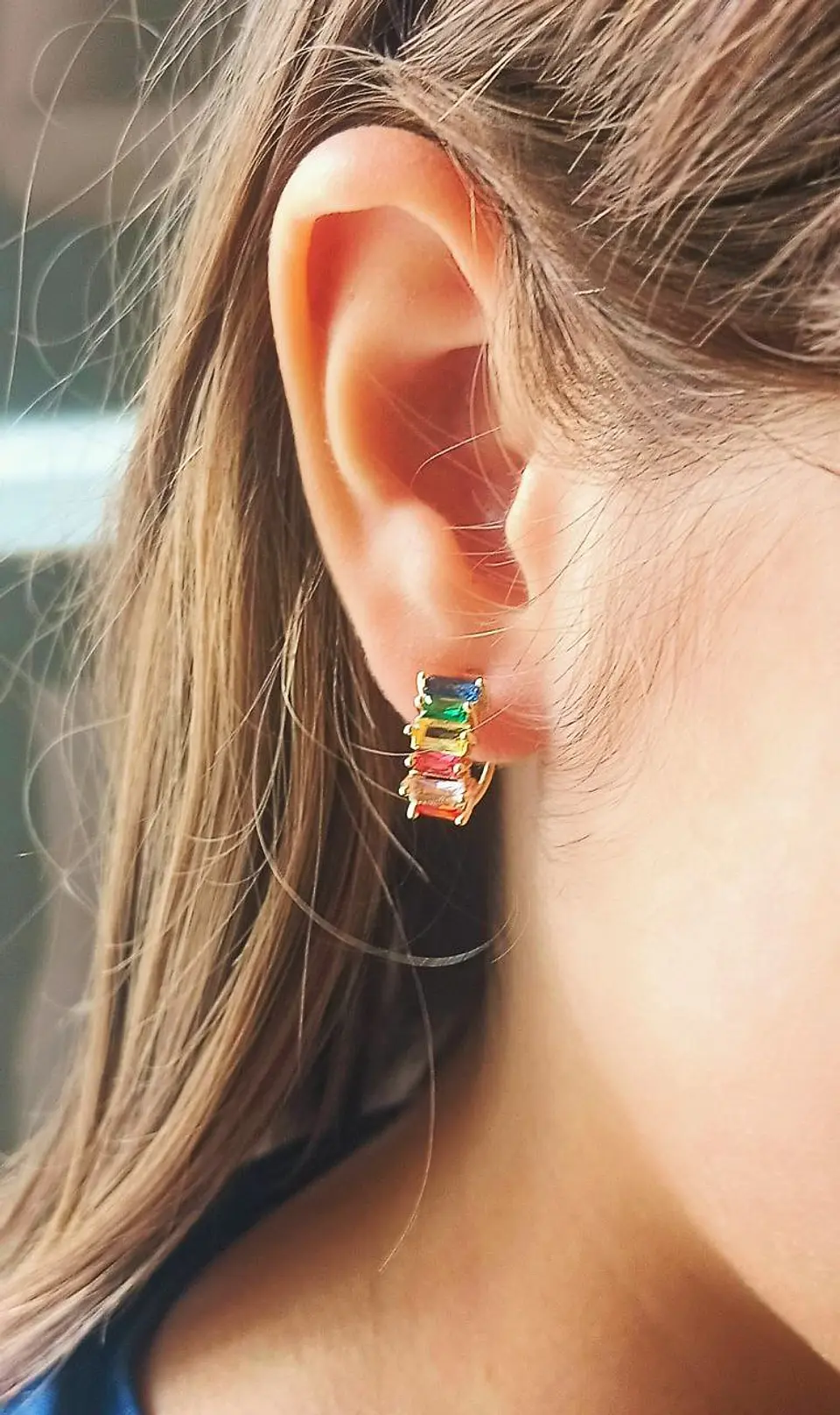 Aros Sin Perforacion Huggies Zirconia Cubicas Colores 8
