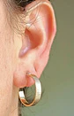 Aros Sin Perforación Argollas relieve líneas Hoop Clip Invisible  - Miniatura 3