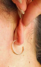 Aros Sin Perforación Argollas relieve líneas Hoop Clip Invisible  - Miniatura 7