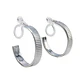 Aros Sin Perforación Argolla Hoop relieve líneas Clip Invisible  - Miniatura 1