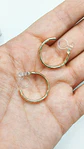 Aros Sin Perforacion Argollas Huggies relieve ovalos Clip Invisible  - Miniatura 8