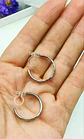 Aros Sin Perforación Argolla Hoop relieve ovalos Clip Invisible  - Miniatura 4