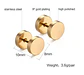Aros Redondos 8mm Barbell Moda Punk Rock Chapados En Oro 18k - Miniatura 5