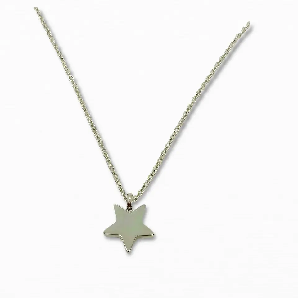 Cadena Colgante Urna Cremacion Estrella Plateada o negra  hipoalergénico con set para verter las cenizas 1