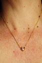Colgante Corazón Zirconio Rosa Chapado En Oro 18k - Miniatura 3