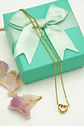 Colgante Corazón Zirconio Rosa Chapado En Oro 18k - Miniatura 2