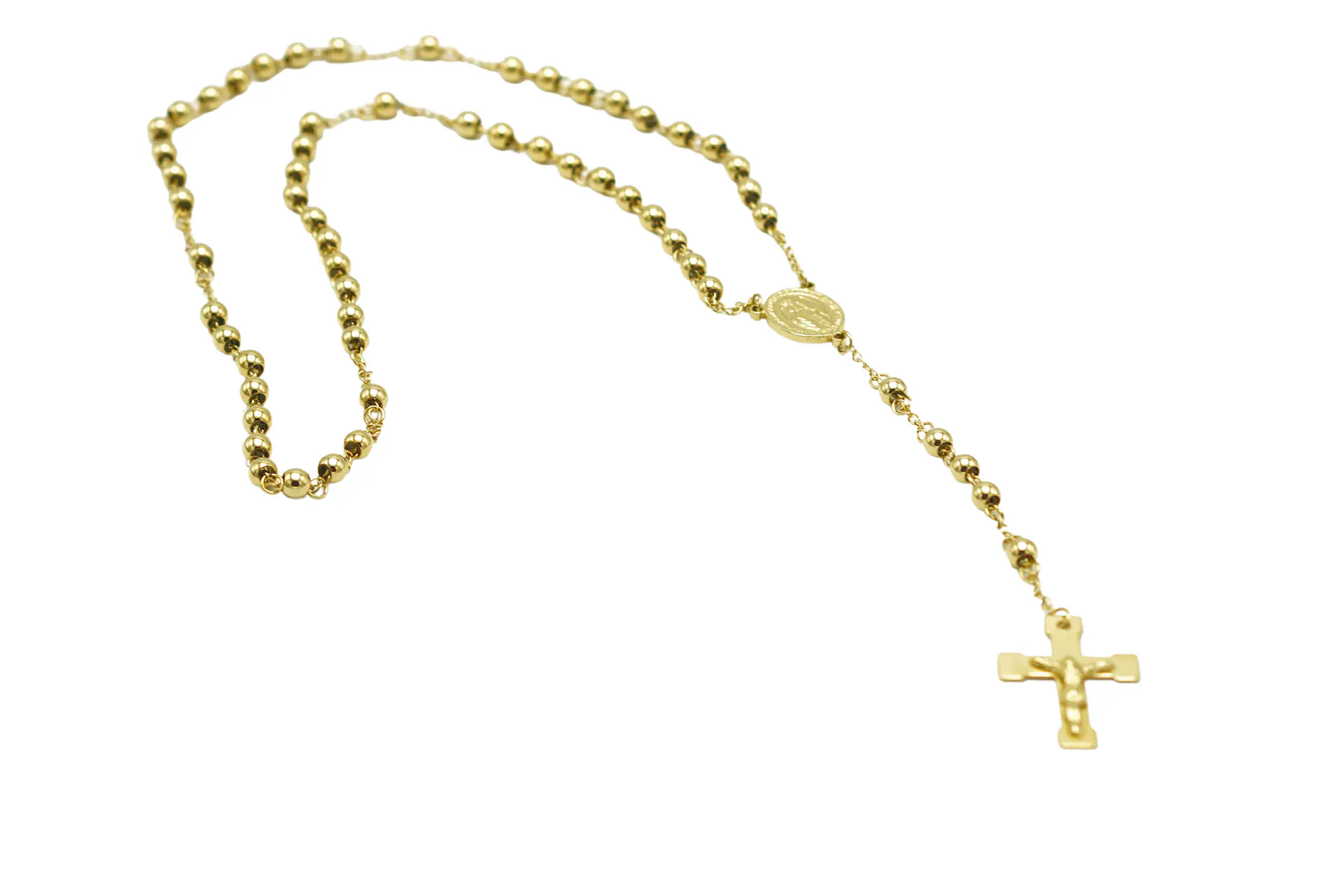 Elegancia Espiritual | Rosario Virgen María Chapado en Oro 18K – Protección y Estilo en Cada Paso 1