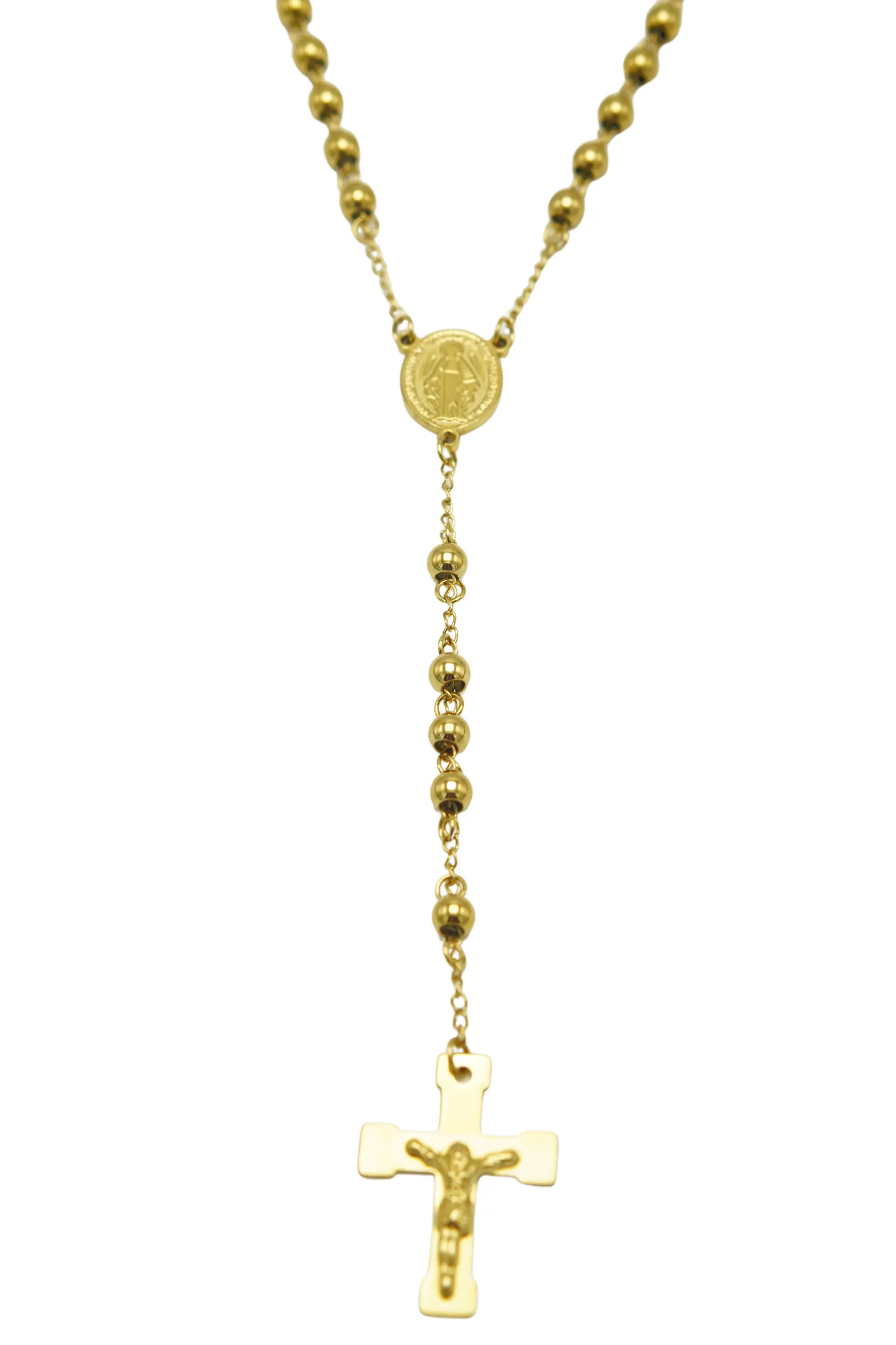 Elegancia Espiritual | Rosario Virgen María Chapado en Oro 18K – Protección y Estilo en Cada Paso 9