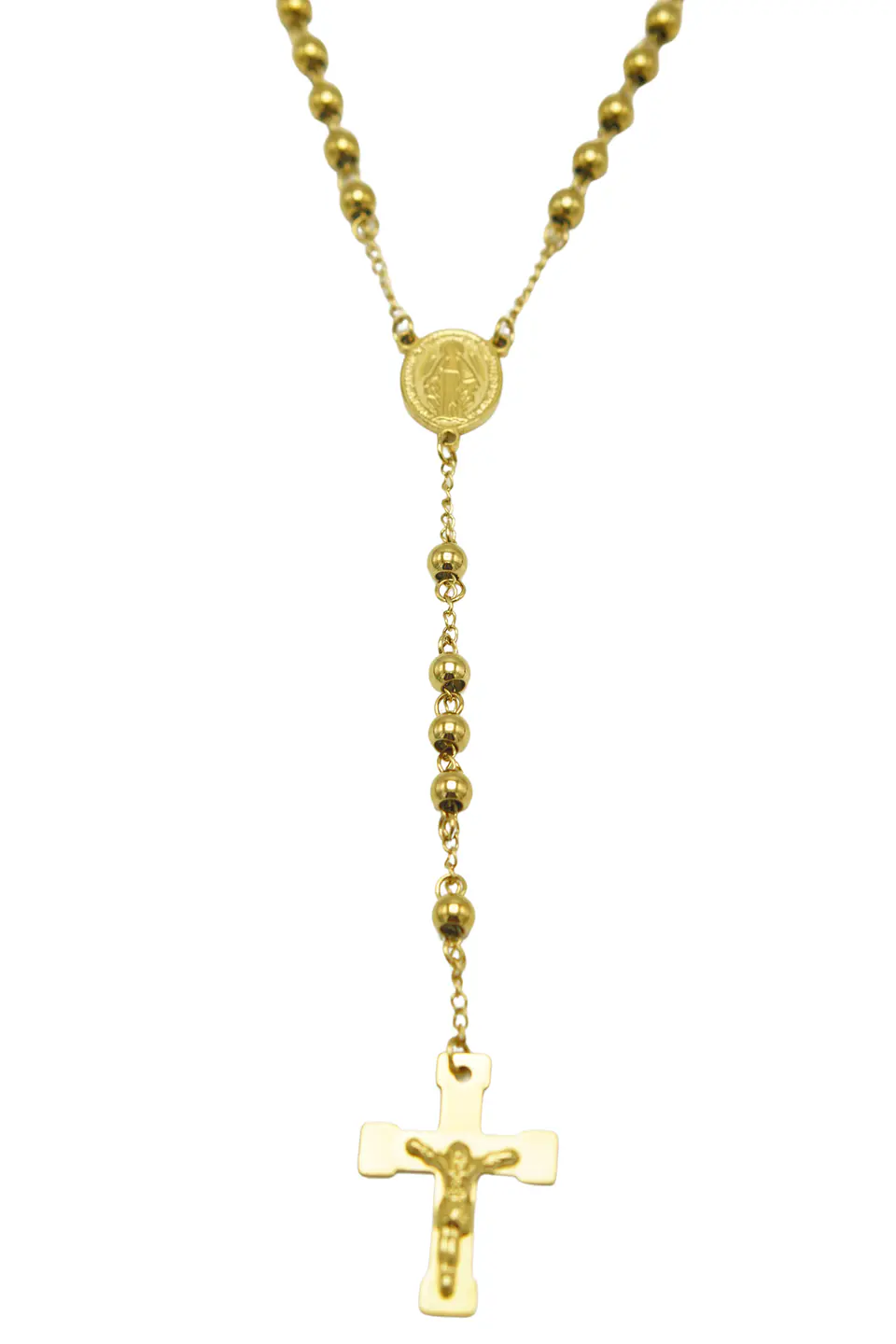 Elegancia Espiritual | Rosario Virgen María Chapado en Oro 18K – Protección y Estilo en Cada Paso 9