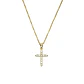 Colgante Cruz De Zirconios AAA Chapado En Oro 18k  - Miniatura 1