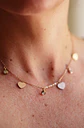 Colgante Corazon Punto De Luz Collar Chapado Oro Rosa  - Miniatura 2