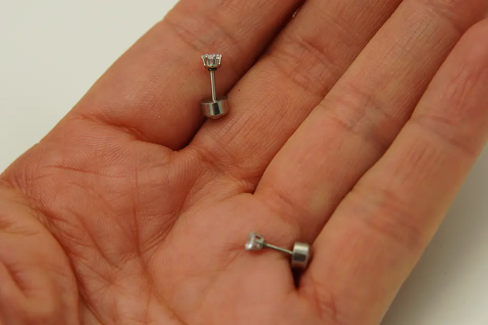 Aros Abridores Punto De Luz 3mm Zirconio Plateados Acero 5