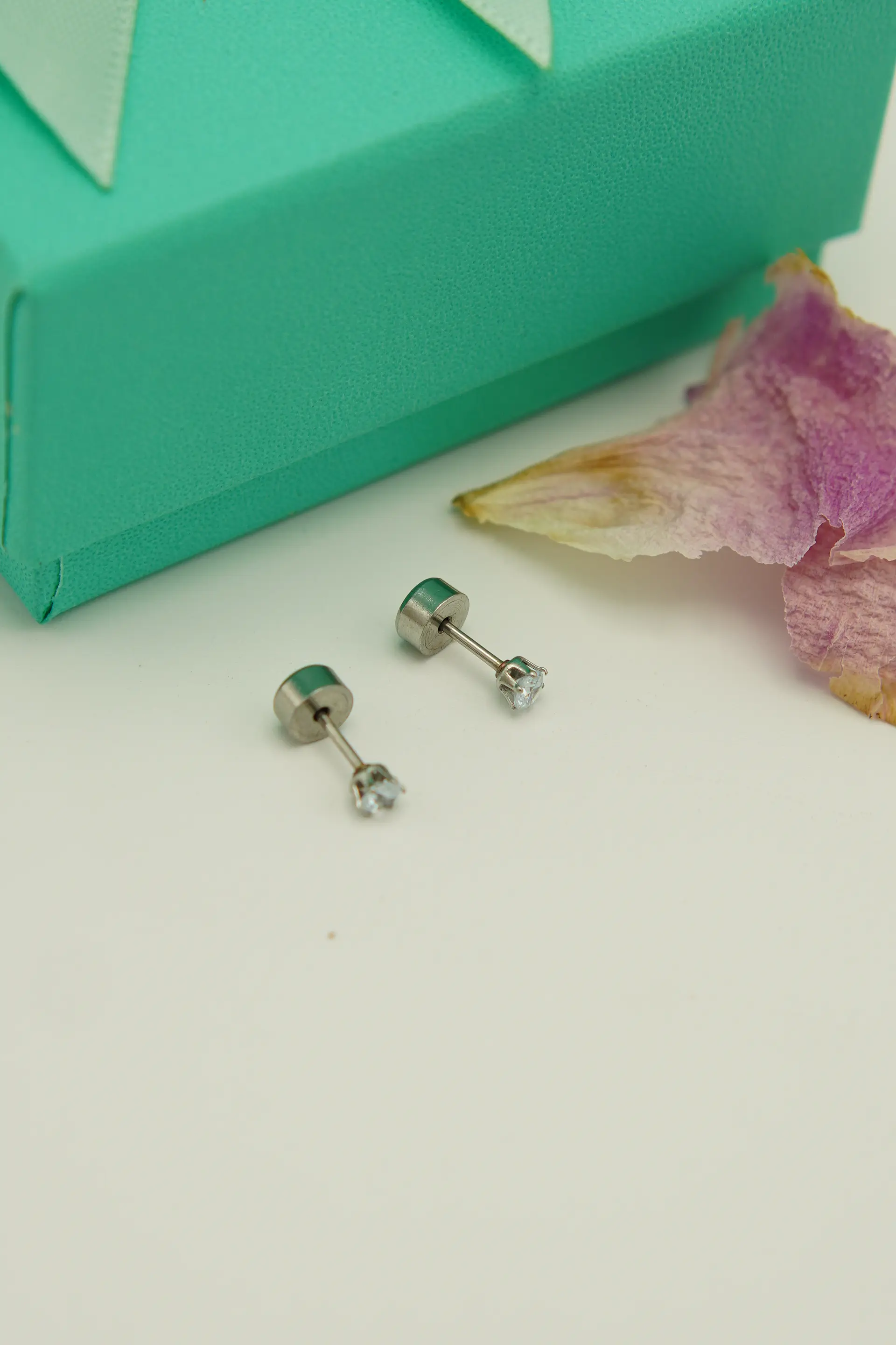 Aros Abridores Punto De Luz 3mm Zirconio Plateados Acero 6