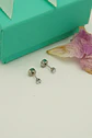 Aros Abridores Punto De Luz 3mm Zirconio Plateados Acero - Miniatura 6