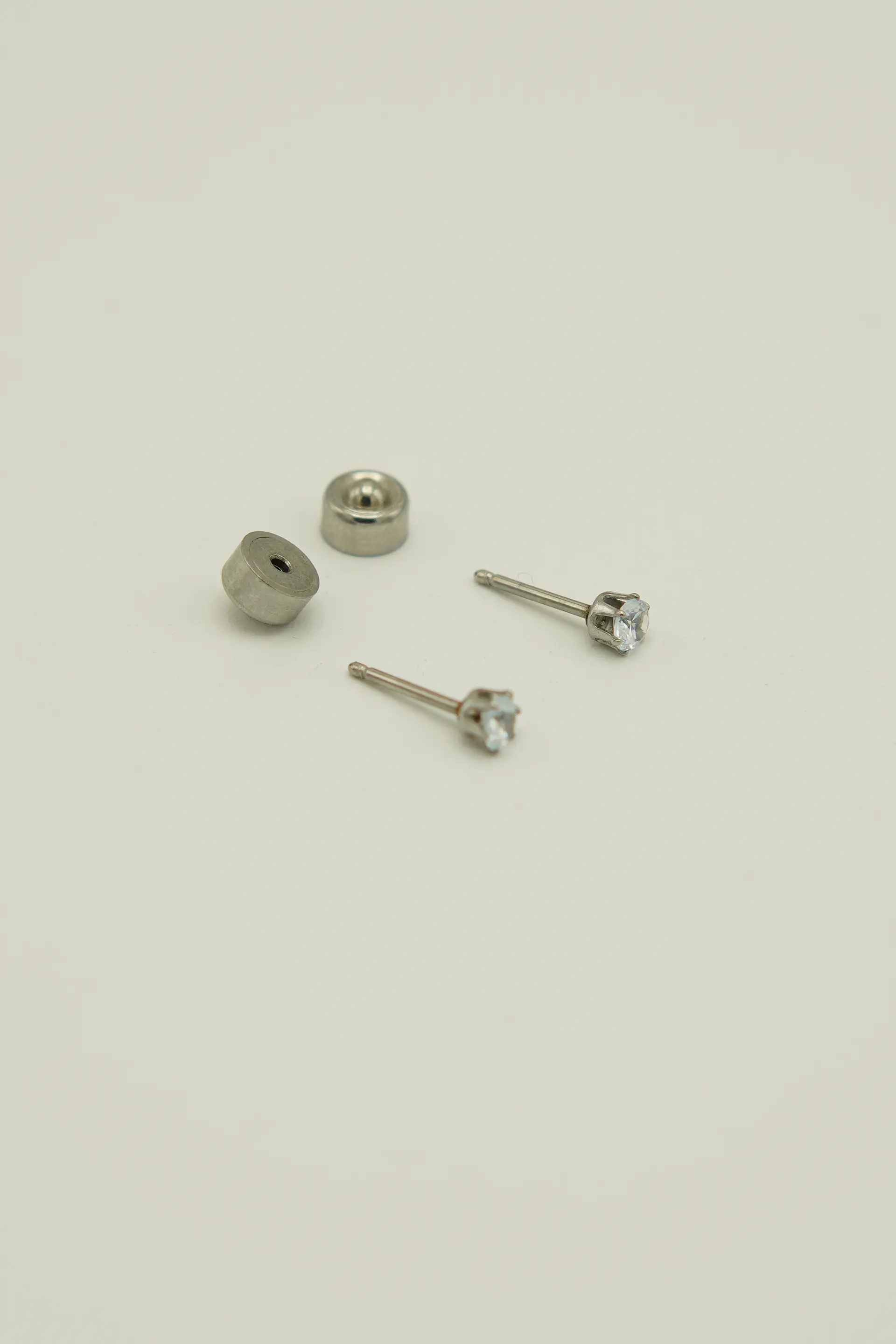 Aros Abridores Punto De Luz 3mm Zirconio Plateados Acero 8