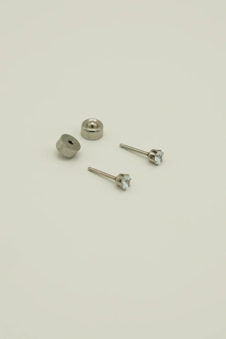 Aros Abridores Punto De Luz 3mm Zirconio Plateados Acero 8