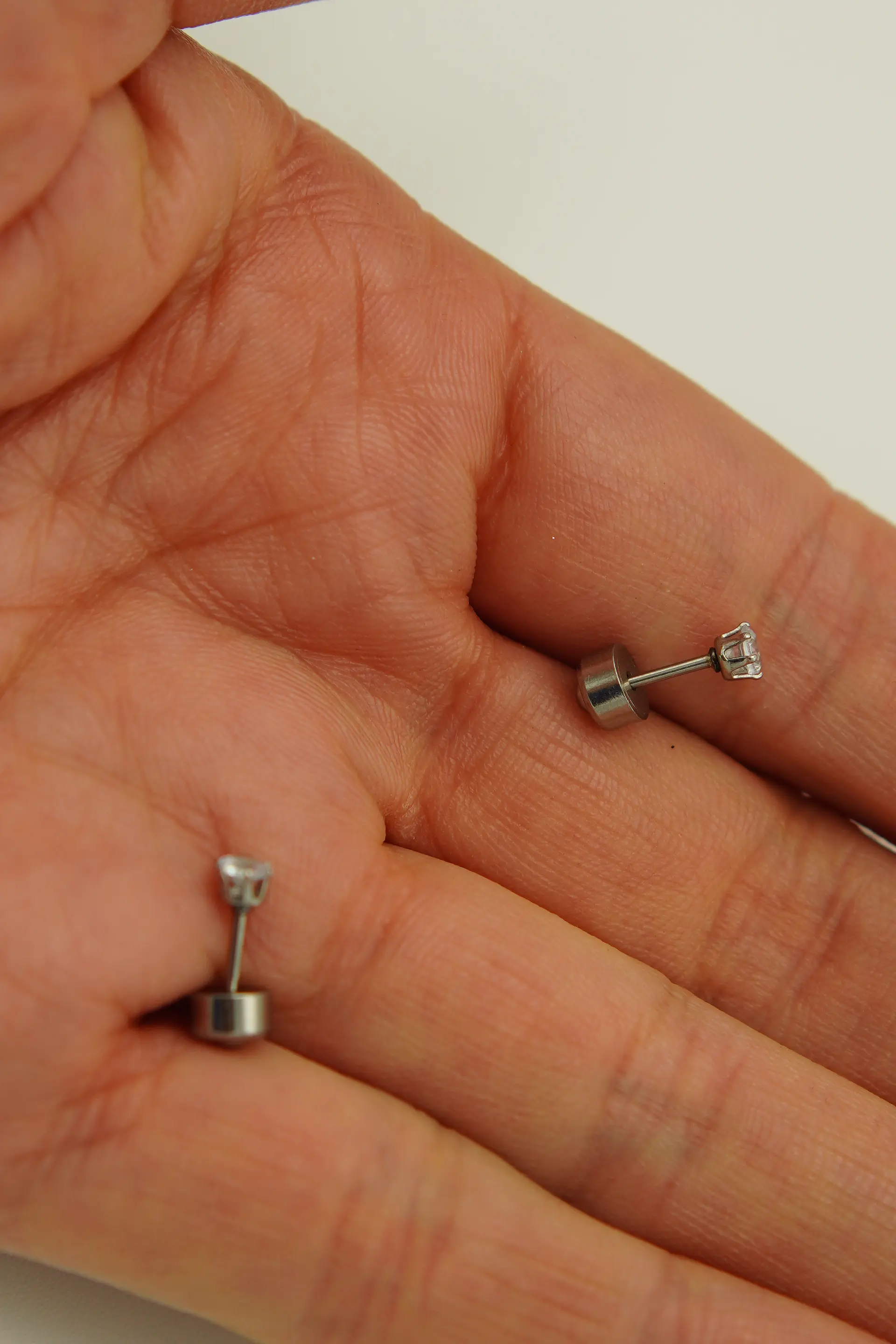Aros Abridores Punto De Luz 3mm Zirconio Plateados Acero 9