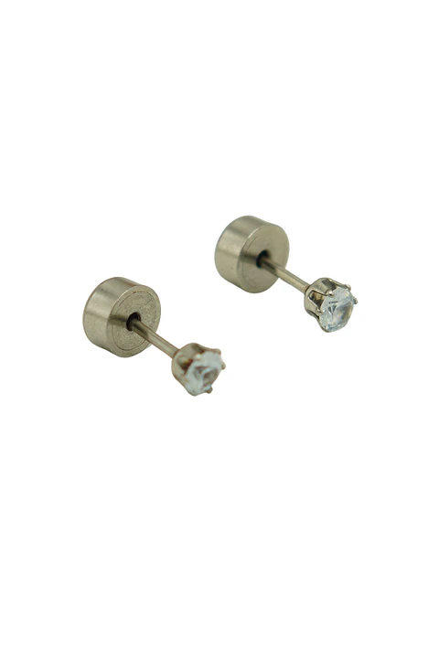 Aros Abridores Punto De Luz 3mm Zirconio Plateados Acero